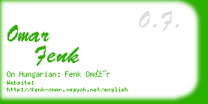 omar fenk business card